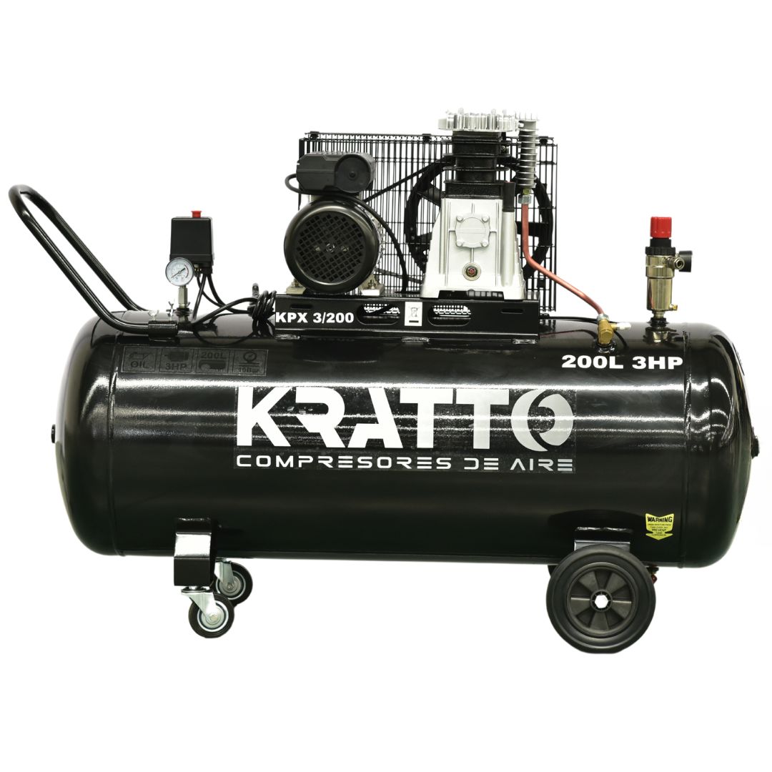 Compresor de Aire 3HP 200Litros - KPX 3/200 KRATTO